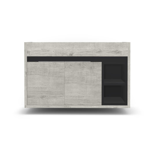 Aachen 80 cm Lissabon - Onderkast MDF - Softclose semi handgreep 2 Deuren - Wastafelmeubel Voor Waskom