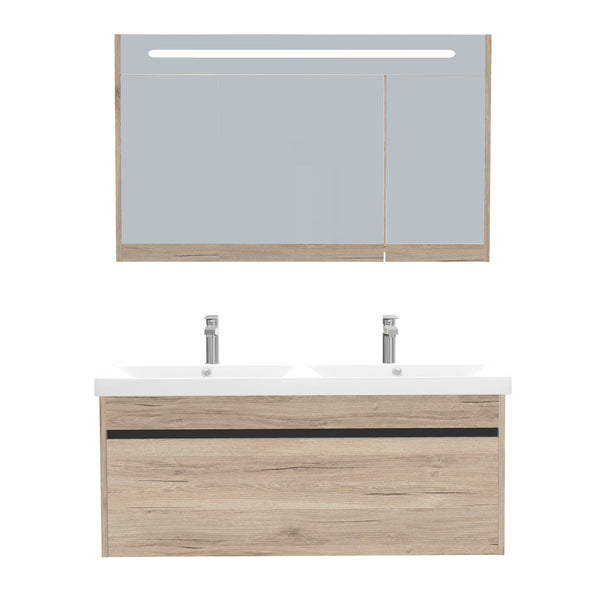 JUNGBORN Spiegelkast Quattro, Sedici, Nove met LED-verlichting 70x100x20 cm grijs kopen JUNGBORN Spiegelkast Quattro, Sedici, Nove met LED-verlichting 70x100x20 cm grijs kopen