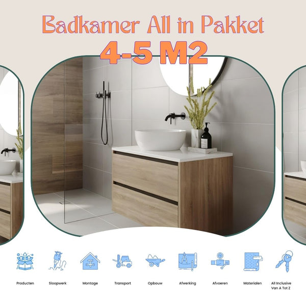 Badkamer All in Pakket tot 4-5 m2