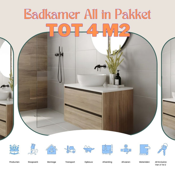 Badkamer All in Pakket tot 4 m2