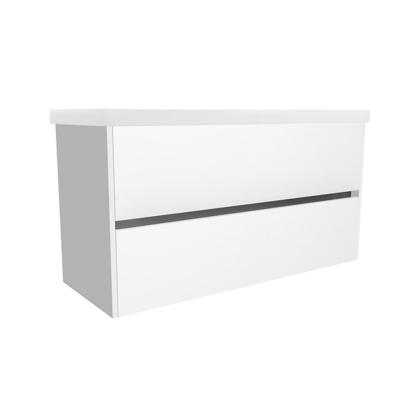 Berlin 120 cm Hoogglans Wit Wastafelmeubel Met Elite Wastafels