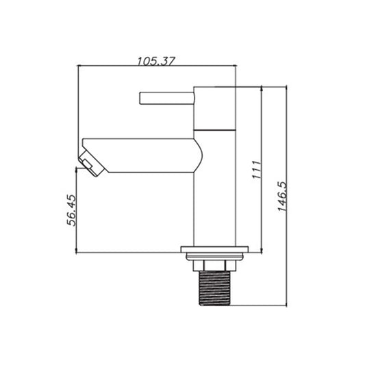 Wastafelmengkraan Bloem Met Eenhendel Opbouw Rond 3/8 Inch Mat Zwart