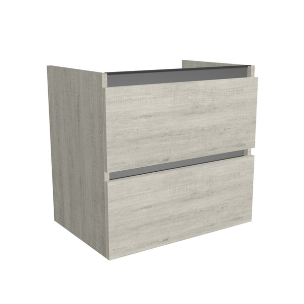 Bonn 65 cm Lissabon - Onderkast MDF - Softclose greeploos - 2 Lades Onder Elkaar - Wastafelmeubel Voor Waskom