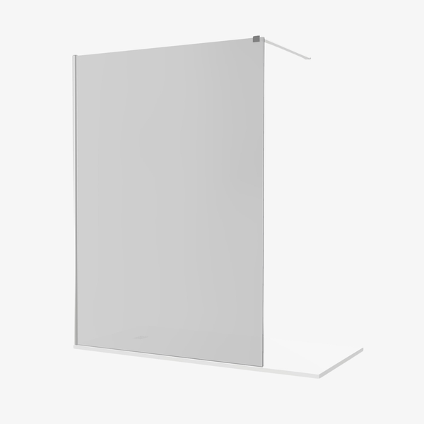 Nicky Inloopdouche  Mat Glas 140 cm Chroom Profiel 8 mm Veiligheidsglas Melkglas Easy Clean