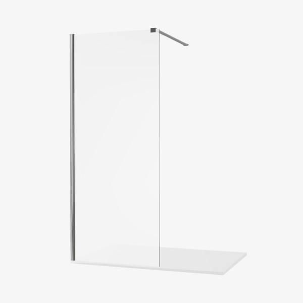 Pip Inloopdouche Spiegelglas Douchewand 80 cm 8 mm Chroom Veiligheidsglas Easy clean Nano coating Omkeerbaar