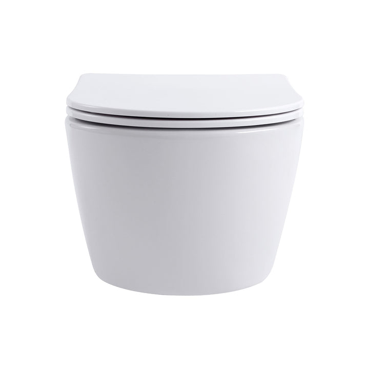 Wc Rim Square Pure Ophang Wc Rim-Off + Ziting - Wit