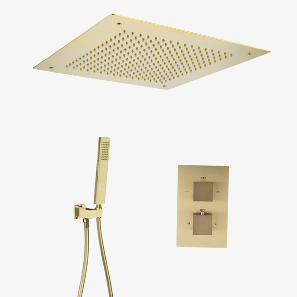 Showerset Rana Vierkant 40 cm - Plafond uitvoering - Thermostatisch