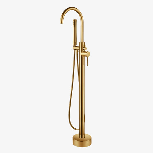 Vrijstaande Badmengkraan Amira Brushed Gold - Hoogte111 cm