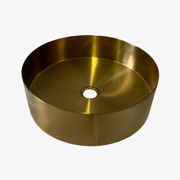 Waskom Naomi Staal Brushed Gold Rond 40 cm