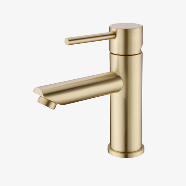 Wastafelkraan Fenna Eéngreeps 3/8 Inch Opbouw Rond Brushed Gold