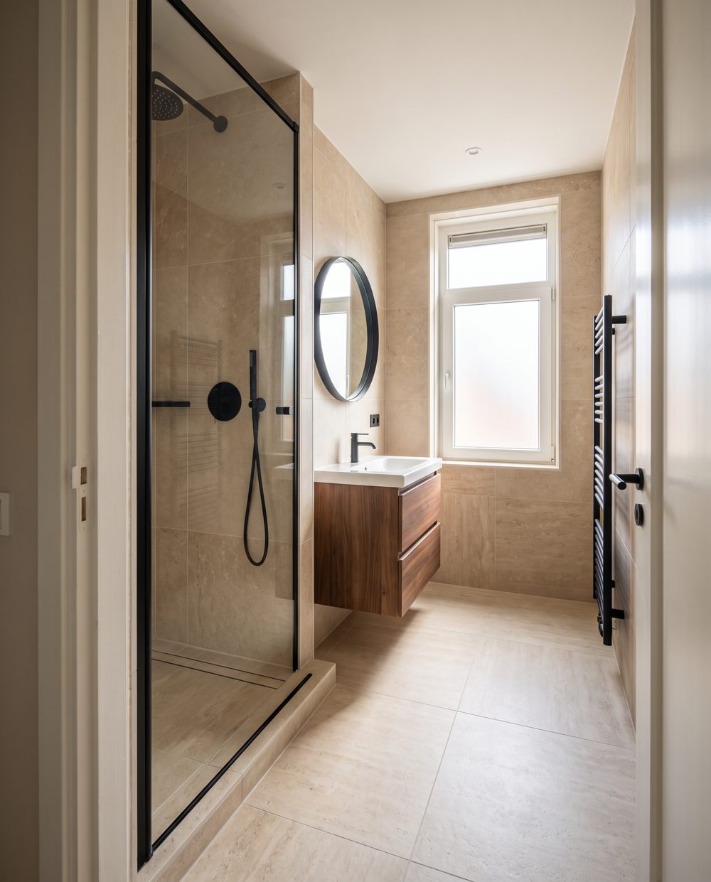 Impressie van een complete badkamer tot 4 m²
